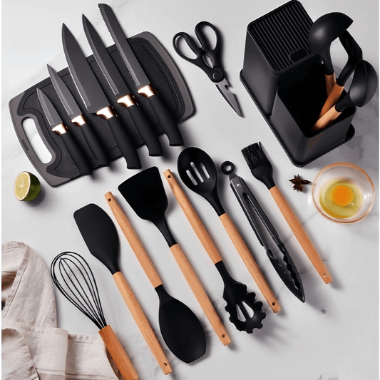 Kit Utensílios de Cozinha Lux 19 Pçs