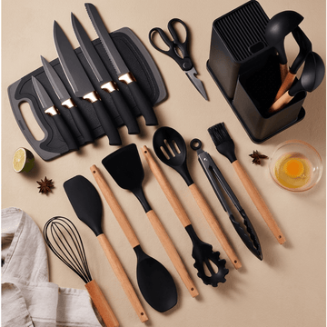 Kit Utensílios de Cozinha Lux 19 Pçs